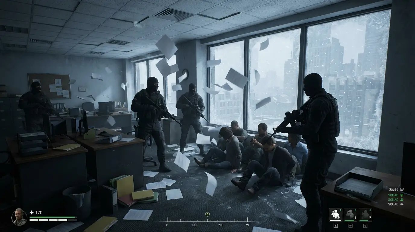 A Terrorist planting the C4 bomb on Mirage A site