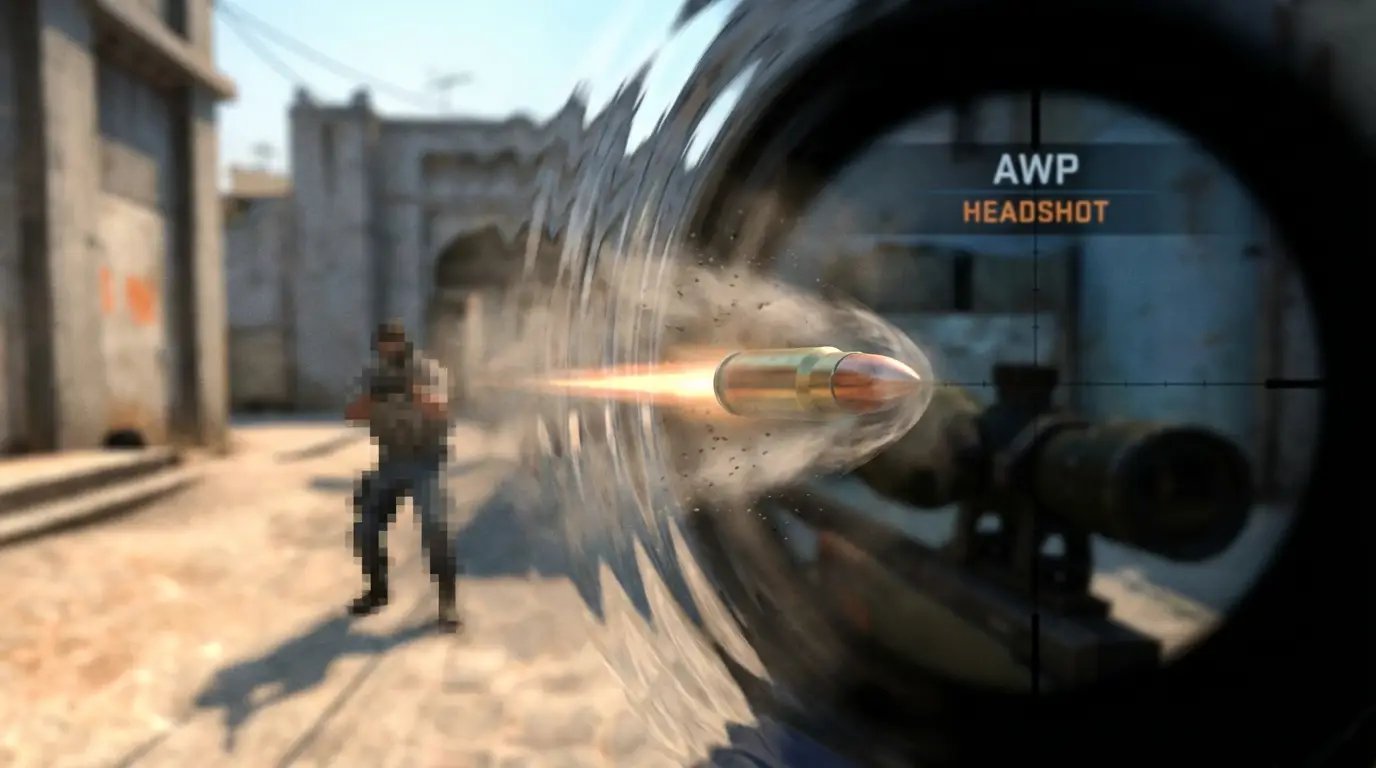 A golden Karambit knife spinning in a hand